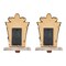 Set of 2 7.50"H Marquee LED Wooden/Metal Gift box Stocking Holders